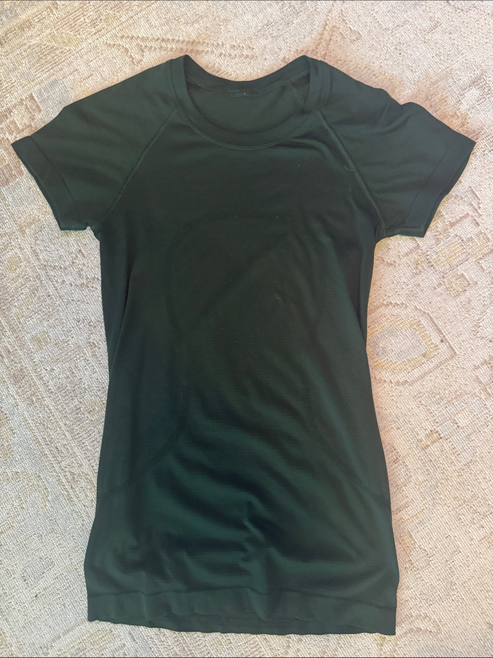 lululemon athletica swiftly tech short sleeved shirt. Dark green